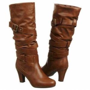 🌿Madden Girl PiinUp Slouch Boots Cognac [7W]🌿